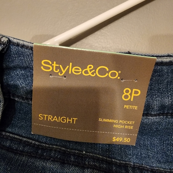 Style & Co Two Tone Jeans Size 8P - Picture 2 of 4